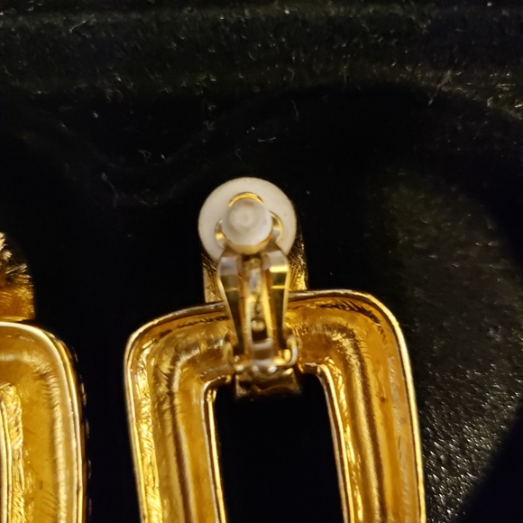 RARE Vintage Givenchy Signed Door Knocker Earrings - Picture 6 of 10